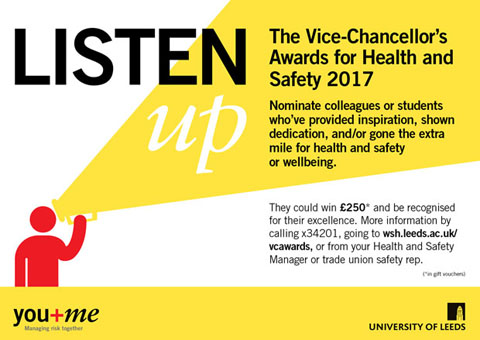 The Vice-Chancellor’s Awards for Health and Safety 2017
